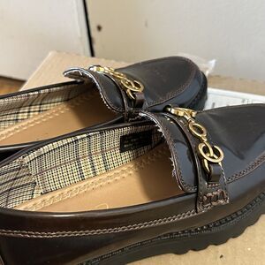 Sam Edelman Women's Deana Lug Sole Loafers - Chestnut Size 6.5